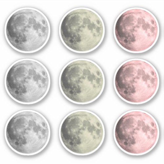 Angebaute Raumaufkleber für Vollmonde Aufkleber (Vorderseite)