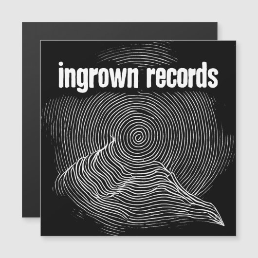 Angebautes Woodcut Magnet (Vorne/Hinten)