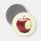 angebissener Apfel Magnet (Vorderseite/Rückseite)