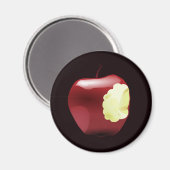 angebissener Apfel Magnet (Vorderseite/Rückseite)