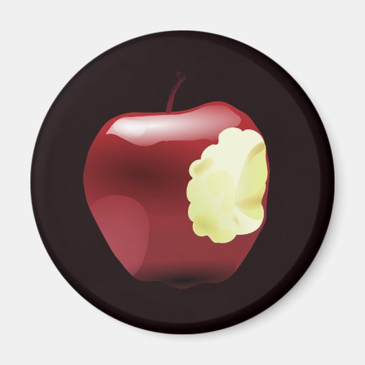 angebissener Apfel Magnet (Vorne)