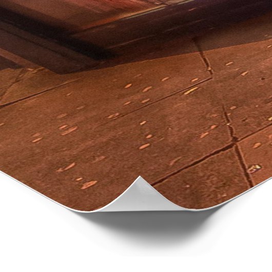 Angeblasenes Café Poster (Ecke)