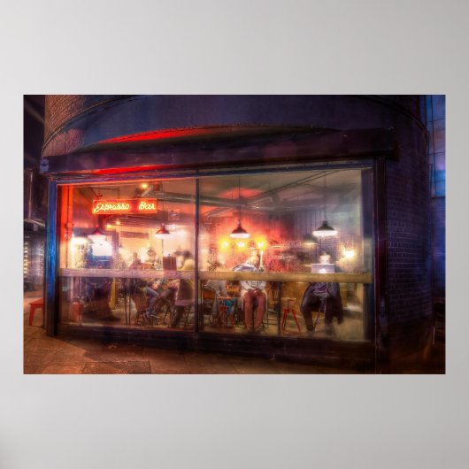 Angeblasenes Café Poster (Vorne)