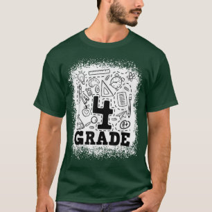 Angebleichte Typografie Team 4. Klasse T-Shirt