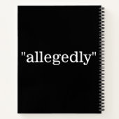 "angeblich" NOTEBOOK Notizblock (Rückseite)