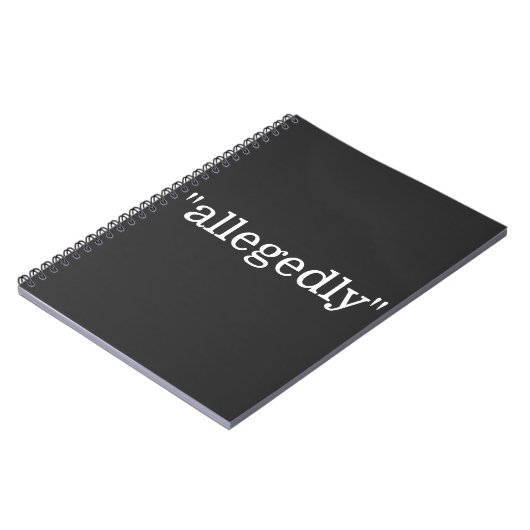 "angeblich" NOTEBOOK Notizblock (Linke Seite)