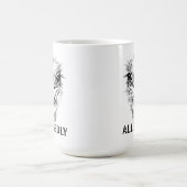 Angeblich Ostrich Funny Bird Kaffeetasse (Mittel)