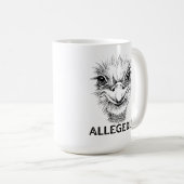 Angeblich Ostrich Funny Bird Kaffeetasse (VorderseiteRechts)