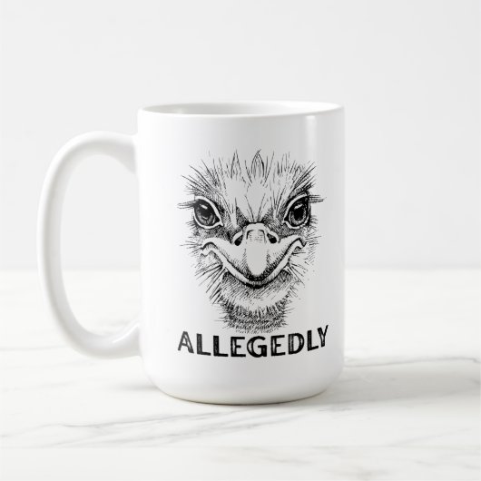 Angeblich Ostrich Funny Bird Kaffeetasse (Links)