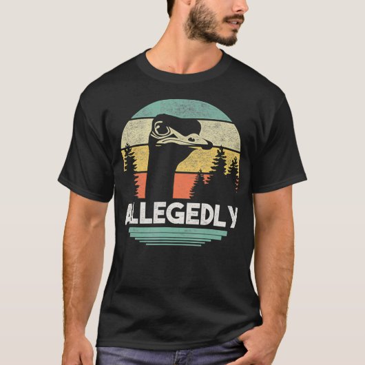 Angeblich Ostrich T Shirt Funny Bird Lover (Vorderseite)