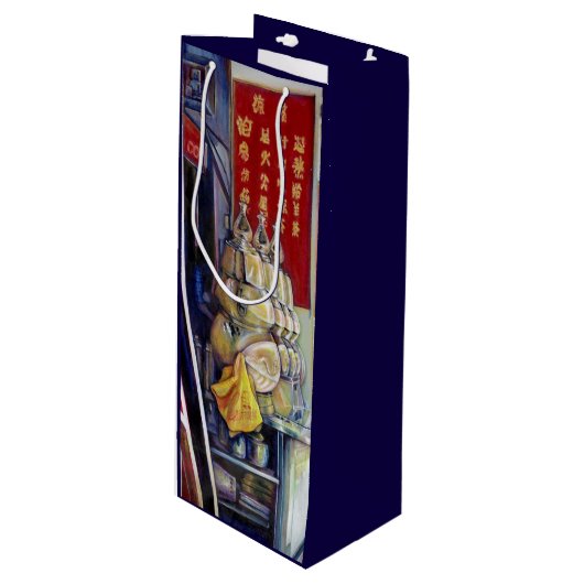 angeblich probabilistisch geschenktüte für weinflaschen (Vorderseite Schrägansicht)