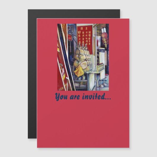 angeblich probabilistisch, Singapur Magneteinladung (Vorne/Hinten)