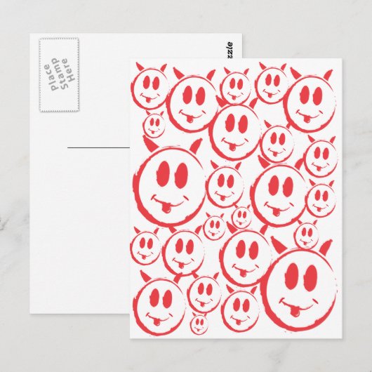 Angeblicher Killer_Symbol Postkarte (Vorne/Hinten)