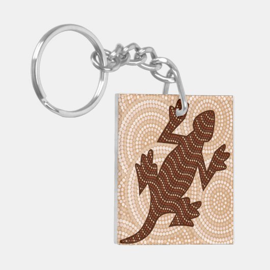 Angeborene Eidechsenpunktion Schlüsselanhänger (Vorderseite links)