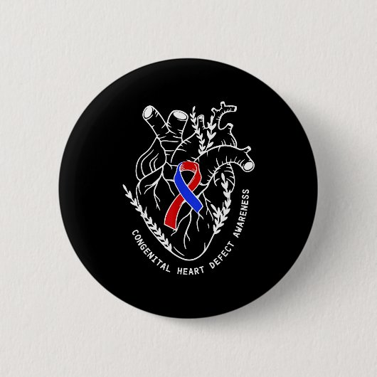 Angeborene Herzfehler Aufklärungsherz Button (Vorderseite)