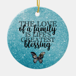 Angebot der Blue Glitzer Keramik Ornament