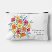 Angebot der Hoffnung für Watercolor Florals Zubehörtasche (Vorderseite)