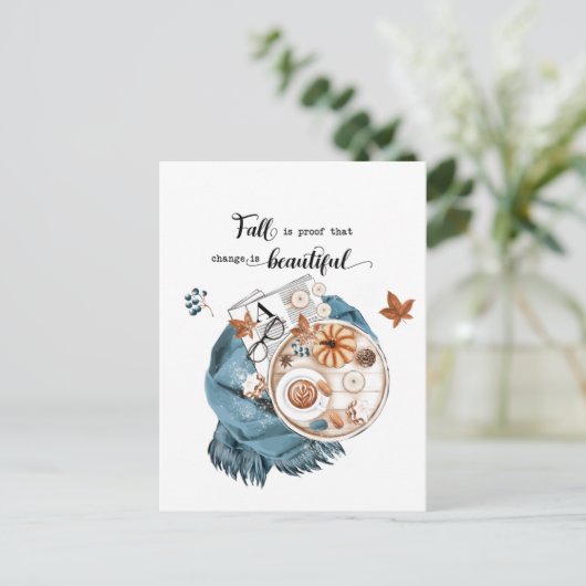 Angebot fallen feiertagspostkarte (Stehend Vorderseite)