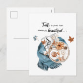 Angebot fallen feiertagspostkarte (Vorne/Hinten)