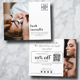 Angebot für eine Werbebuchung Wimpernverlängerung Flyer