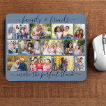 Angebot für Familie und Freunde 12 Foto Collage Bl Mousepad<br><div class="desc">Erstellen Sie Ihr eigenes Foto Collage Mousepad mit familiärem Zitat in eleganter Schrift Typografie. Die Fotovorlage ist Set für Sie, 12 Ihrer Lieblingsfotos hinzuzufügen, die in einem modernen Mauerwerk aus Landschafts- und Portraitgitter-Fotos dargestellt sind. Das Sprichwort lautet "Verwandte & Freunde machen die perfekte Mischung", die Sie behalten oder bearbeiten können,...</div>