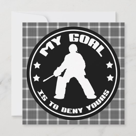 Angebot für Feldhockey-Goalie Einladung (Vorderseite)