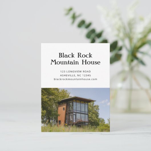 Angebot für Ferien- und Mietwohnungen Postkarte (Stehend Vorderseite)