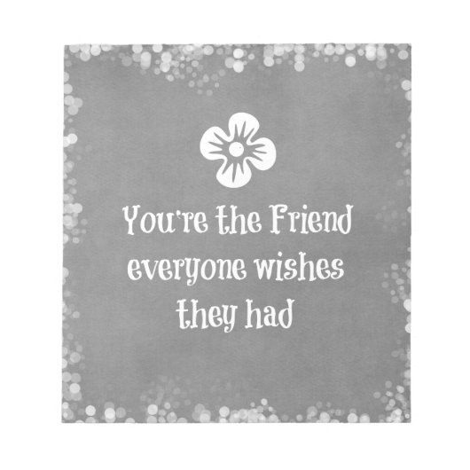 Angebot für Freunde Notizblock (Vorderseite)