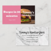 Angebot für Hamburger Lieferermäßigung Visitenkarte (Vorne/Hinten)