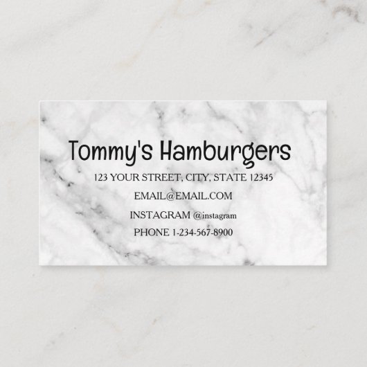 Angebot für Hamburger Lieferermäßigung Visitenkarte (Rückseite)