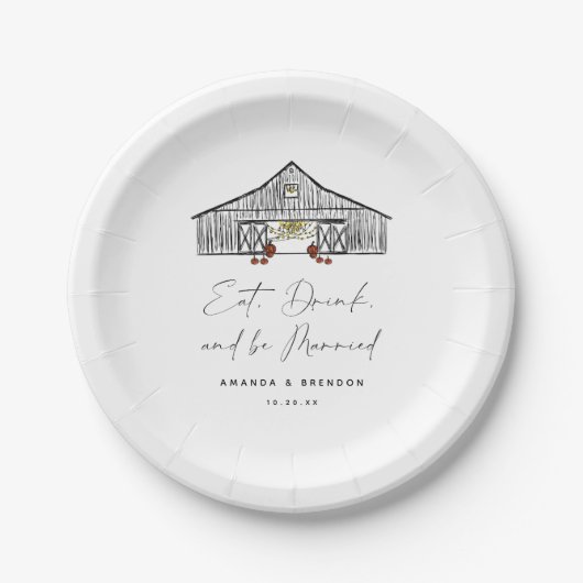 Angebot für Herbstfeiern Pappteller (Vorderseite)