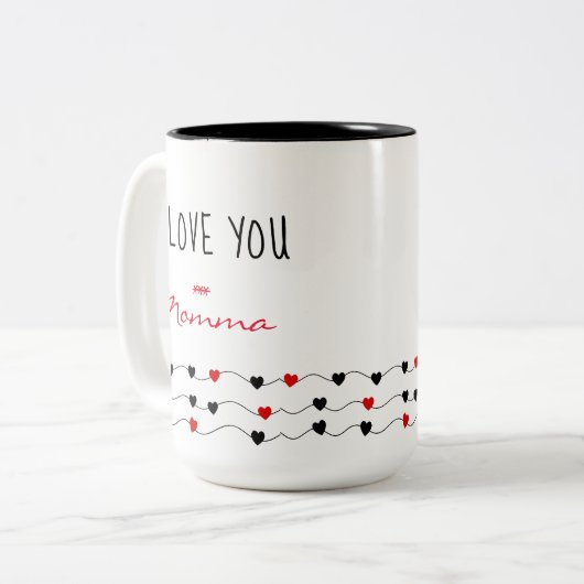 Angebot für Mütter anpassen Zweifarbige Tasse (Vorderseite Links)