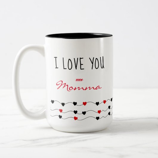 Angebot für Mütter anpassen Zweifarbige Tasse (Links)