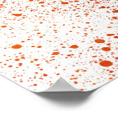 Angebot für Wasserfarben Orange & Blue Hefe Liebe Poster (Ecke)