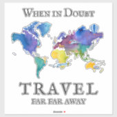 Angebot für Wasserfarben-Weltkarte Aufkleber (Blatt)