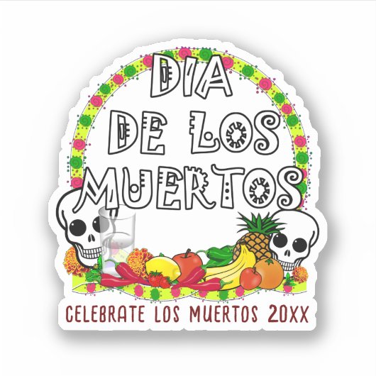 Angebote für Dia de Los Muertos Aufkleber (Vorderseite)