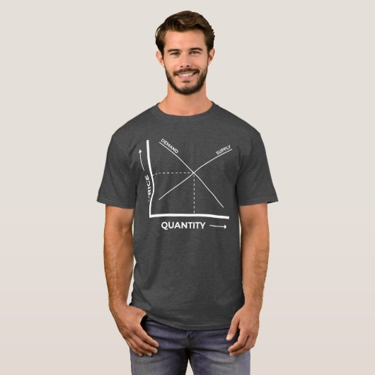 Angebots- und Nachfragediagrammökonomie T-Shirt (Vorne ganz)