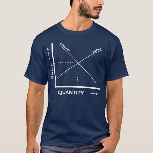 Angebots- und Nachfragediagrammökonomie T-Shirt (Vorderseite)