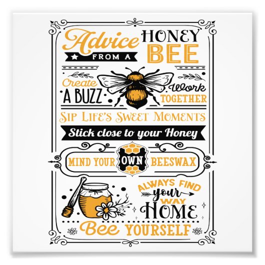 Angebotsempfehlungen einer Honigbiene Fotodruck (Vorne)