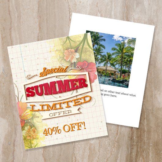 Angebotsflyer für ein besonderes Sommerlimit Flyer