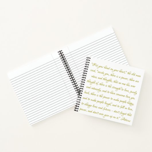 Angebotsnotiz - Atticus Notizbuch (Innenseite)