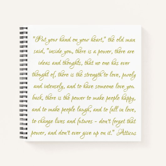 Angebotsnotiz - Atticus Notizbuch (Vorderseite)