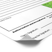 Angebotsvorausrechnung Auftrags Vorschlag Formular Poster (Ecke)