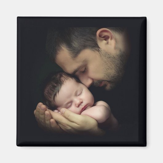 Angebotsvorlage für Liebe Daddy und Baby-Fotovorla Magnet (Vorne)