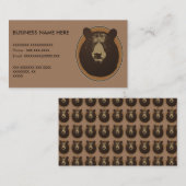 Angebrachte Taxidermy-Bärn-Kopf-Grafik Visitenkarte (Vorne/Hinten)