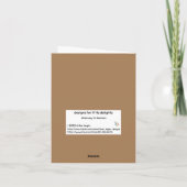 ANGEFALTETE NOTECARD - STRECKE BIS HEIM DANKESKARTE (Rückseite)