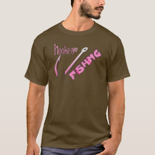 Angefangen beim Fischen rosa Hook T-Shirt