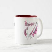 Angefangen beim Fischen rosa Hook Zweifarbige Tasse (VorderseiteRechts)