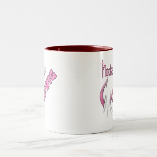 Angefangen beim Fischen rosa Hook Zweifarbige Tasse (Mittel)