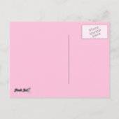 Angefangen mit einem Kiss Wish Pink Custom Ankündigungspostkarte (Rückseite)